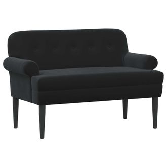 vidaXL Vidaxl Loveseat Con Bottoni Imbottiti Nero 120 X 66 X 78 Cm