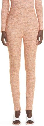 St. John Collection Boucl&eacute; Knit Leggings in Medium Brown Multi at Nordstrom, Size X-Large