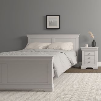 Seconique Bordeaux 5 Bed High Foot End (Part Assembled) in Ivory | Size: King