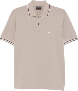 Emporio Armani Grey Embroidered Logo Polo