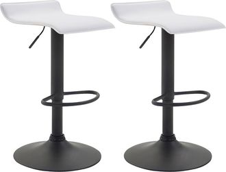 Clp Clp - Set De 2 Taburetes Dyn V2 En Simil Cuero Blanco Negro