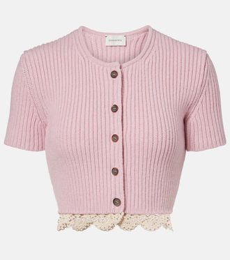 Magda Butrym Crochet-trimmed cashmere top