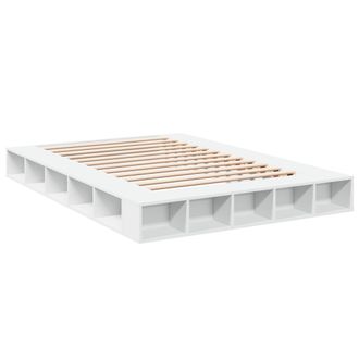 vidaXL Estructura De Cama Madera De Ingenier&iacute;a Blanca 160x200 Cm Vidaxl