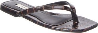 Toteme Toteme Croc-Embossed Leather Sandal
