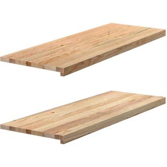 vidaXL Vidaxl - Davanzali 2 pz Non Trattati 110x40x2cm Legno Massello di Rovere