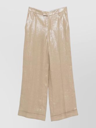 Brunello Cucinelli linen wide-leg trousers