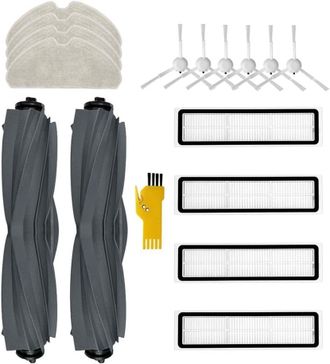OEM Kit De Accesorios Para Aspiradora Robot Dreame D10s D10s Pro, 16 Paquetes, 2 Cepillos Principales, 4 Filtros, 6 Cepillos Laterales Y 4 Mopas