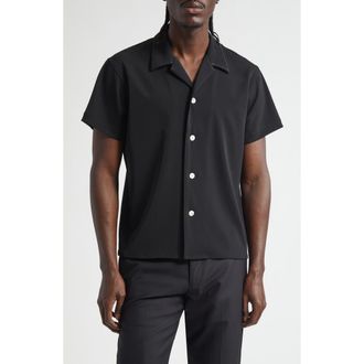 Second/Layer Avenue Camp Shirt in Black at Nordstrom, Size 36 Us