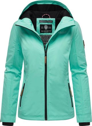 Marikoo dames overgangsjas lichtgewicht water- en windafstotend met capuchon aqua green