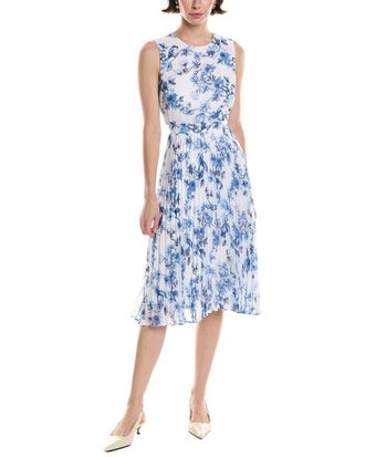 Anne Klein Accordion Pleated Midi Dress