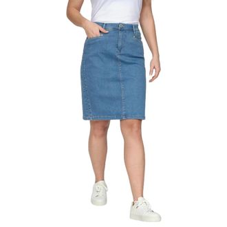 2-Biz Blue Denim Skirt - female - 2-Biz - Denim Skirts - Blue - XL - Skirts