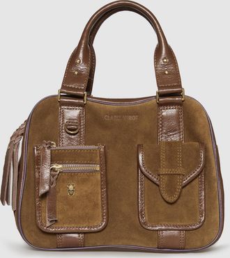 CLARIS VIROT Sac Richie Cuir Tabac