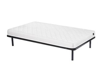 Vente-Unique [NEW VERSION]Conjunto de somier de l&aacute;minas + colch&oacute;n de espuma DANAE de DREAMEA - 15 cm de grosor - 90 x 200 cm