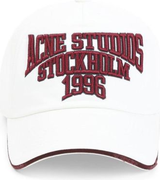 Acne Studios White Logo Baseball Cap
