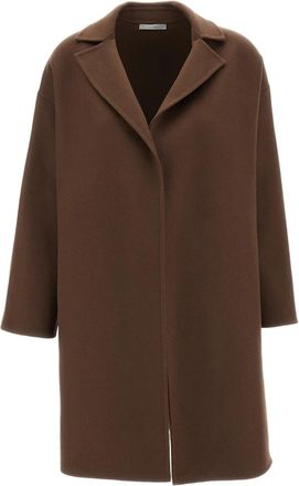 Dusan Open Lapel Cashmere Coat with Seamless Pockets