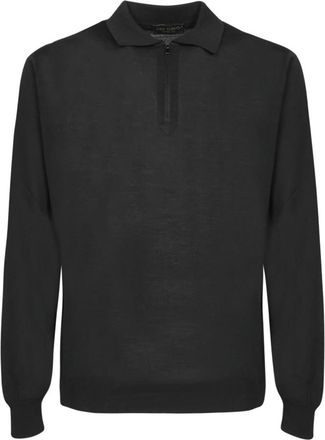 Dell'Oglio Merino wollen polo - Heren - Polos - Zwart - L - Wol - Tops