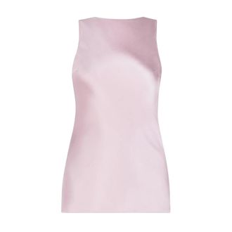 Nina Ricci Sleeveless Tops, female, Pink, Size: S Draped Open Back Top