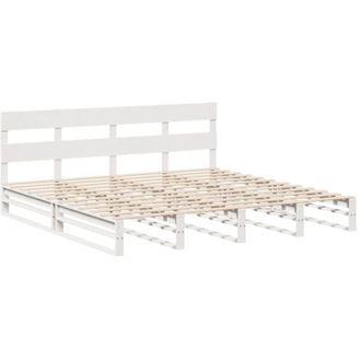vidaXL Vidaxl - Bed Frame without Mattress White 180x200 cm Super King Solid Wood Pine