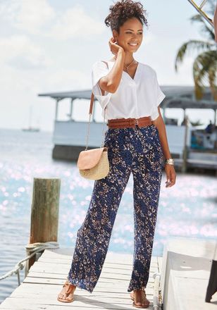 Lascana Womens Leopard Print Pants