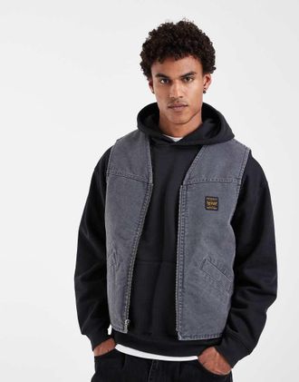Levi's Wokwear gilet in denim Saratoga lavato nero