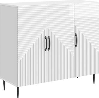 vidaXL Aparador Brillante 89 X 34,5 X 80 Cm Madera De Ingenier&iacute;a Vidaxl