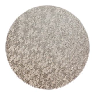 Wecon Home Alfombra redonda rombos beige 160 rd