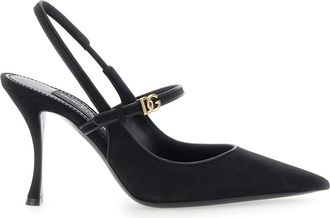 Dolce & Gabbana 90 Hakken Slingback - Dames - Pumps - Zwart - 38 1/2 EU - Su&egrave;de - Schoenen