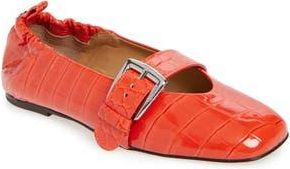 Ganni Mary Jane Ballet Flat in Orange at Nordstrom Rack, Size 10Us / 40Eu