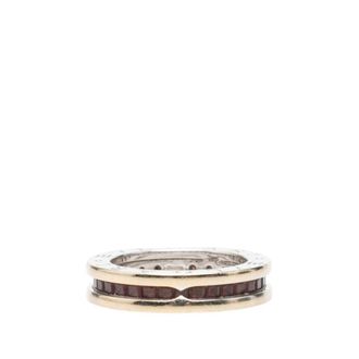 Bulgari B.Zero1 Silver Pink White Gold (18K) Band Ring (Pre-Owned)