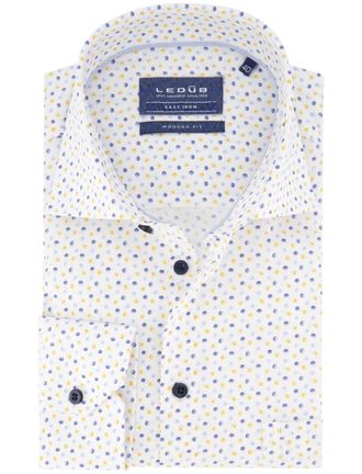 Led&ucirc;b Ledub overhemd wit printje wide collar