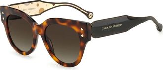 Carolina Herrera Zonnebril - Dames - Zonnebrillen - Bruin - 52 MM - Accessoires