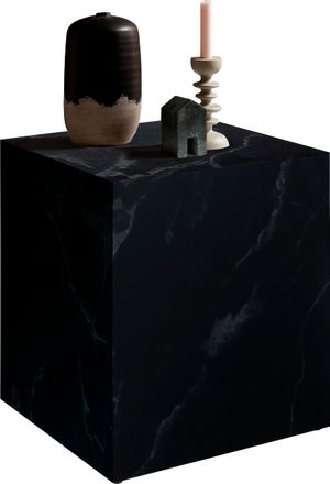 Salesfever Beistelltisch »Design-Tisch für jeden Raum« Quadratisch, 45x45 cm, charmant in Marmoroptik foliert