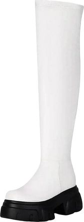 Generic Womens Over The Knee Boots Platform Heel Elastic Thigh High Long Party Boots