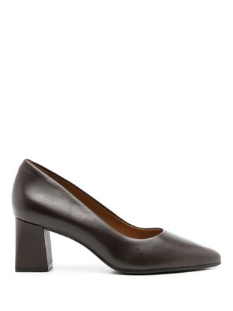 Sarah Chofakian Francesca 75mm pointed-toe pumps - Brown
