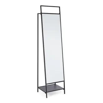 BIZZOTTO Bizzotto - Specchio Da Terra ekbal Con Cornice In Metallo E Porta Abiti H 181 Cm -oro