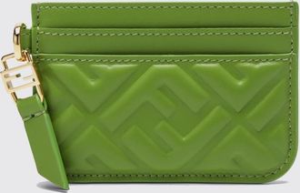 Fendi Portacarte di credito Fendi in nappa con monogram FF embossed