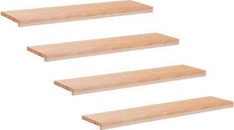 vidaXL Alfombras Para Escalones 4 Uds. 110 X 25 X 2 Cm Natural Vidaxl