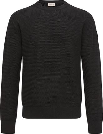 Moncler Moncler Textured Cashmere & Wool Sweater, Men, Black, Size: Xxl