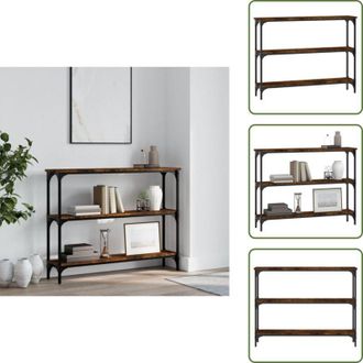 vidaXL The Living Store Tavolino Consolle Rovere Fumo 100x22,5x75 cm Legno Multistrato - Tavolo da ingresso