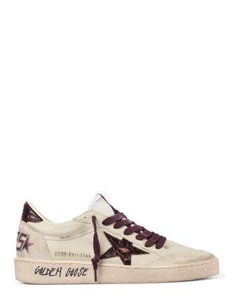 Golden Goose Low-Top Sneakers with Nappa Leather Upper and Distressed Sole