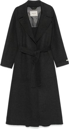 Paltò Dark Grey Paola Wool Belted Coat