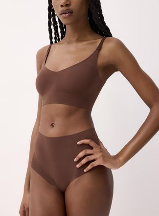 Miiyu Womens Laser-cut stretch high-waist classic Hipster Panties Recycled nylon