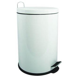 MSV Papelera Con Pedal Acero 20l Blanco Msv