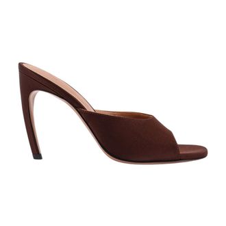The Attico Heeled Mules, female, Brown, Size: 7 1/2 US Betta Stiletto Mules