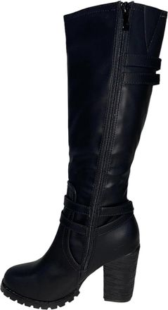 Generic Womens Warm Cozy Grip Stylish Winter Boots BLACK UK 3 4 5 6 7 8 (BS-609_BLACK, UK Footwear Size System, Adult, Women, Numeric, Medium, 4)