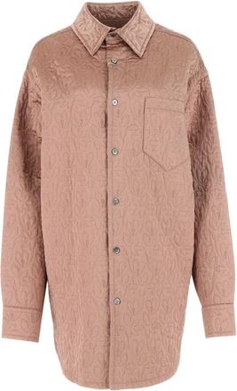 Maison Margiela Gewatteerd shirt met lange mouwen - Dames - Overhemden - Roze - XS - Katoen - Overhemden