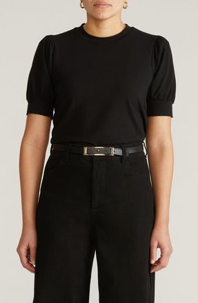 Universal Standard Puff Sleeve Top in Black at Nordstrom, Size Xs