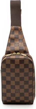 Louis Vuitton Brown Pvc Leather Shoulder Bag Sling Bag (Pre-Owned)