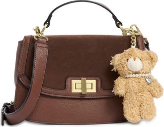 BCBGeneration Flap Top Handle Crossbody Bag in Chocolate at Nordstrom Rack