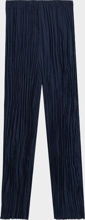 Significant Other Lilian Pleated Wide-Leg Satin Pants